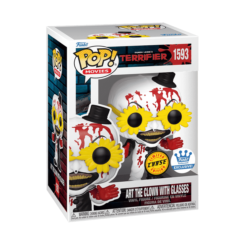 Funko Pop! Art The Clown With Glasses (Chase Varient) #1593 Terrifier - Funko Shop Exclusives premium collectible