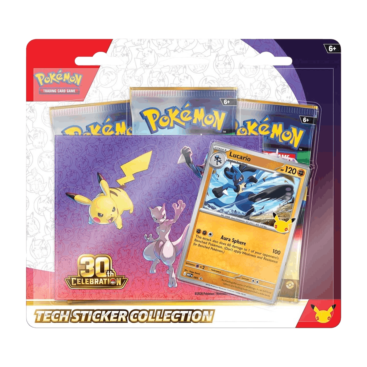 Pokemon 30th Celebration Tech Sticker Collection (Lucario) premium collectible