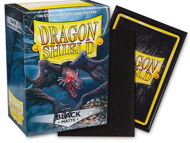 Dragon Shield Matte Black Standard Card Sleeves (100 Pack) premium collectible