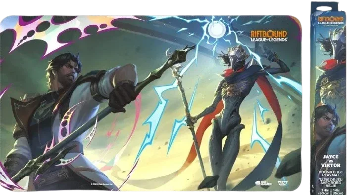 Riftbound League of Legends TCG Vendetta Jayce vs Viktor Playmat with official Champion artwork